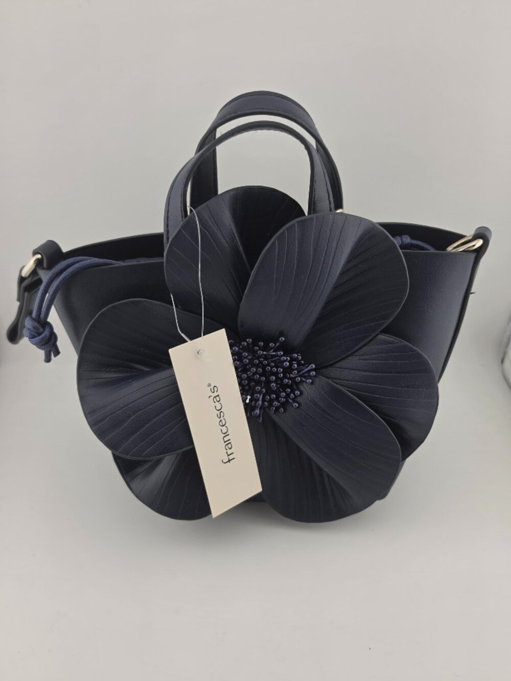 Blue Flower Bucket Bag